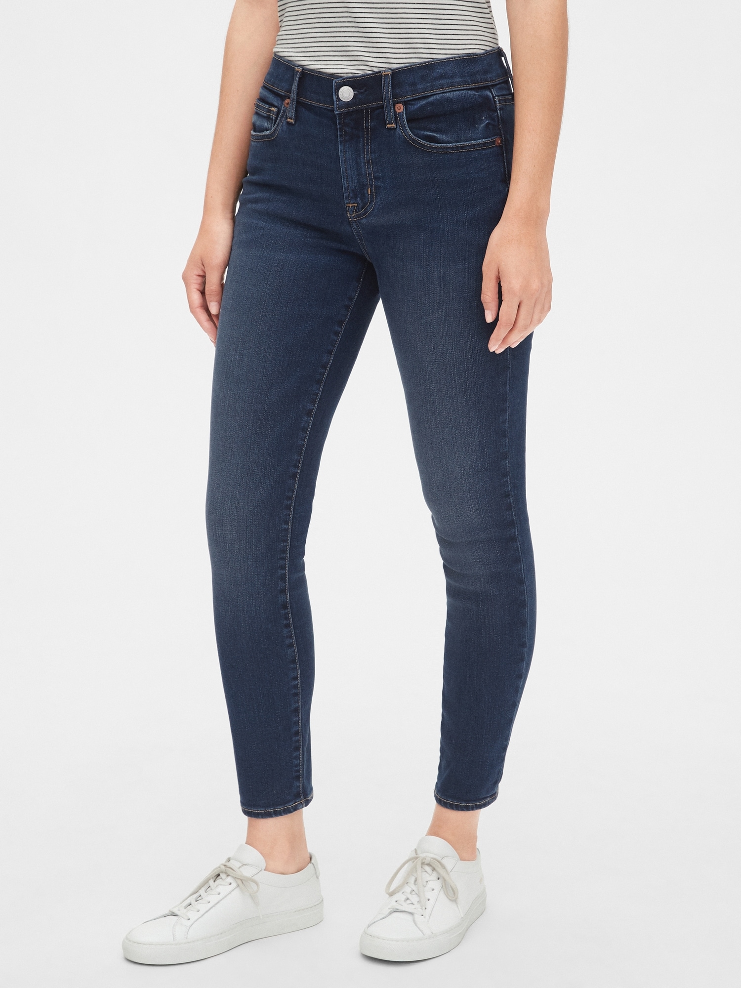 gap mid rise true skinny ankle jeans