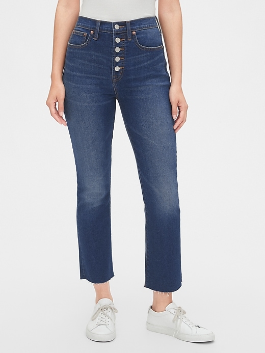 Image number 1 showing, High Rise Crop Boot Jeans with Secret Smoothing Pockets