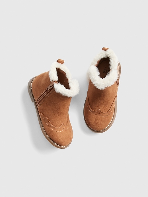 Image number 2 showing, Toddler Faux-Fur Booties