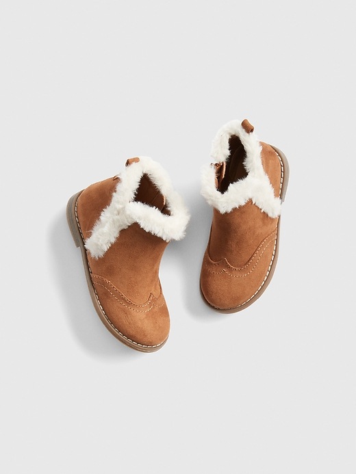 Image number 1 showing, Toddler Faux-Fur Booties