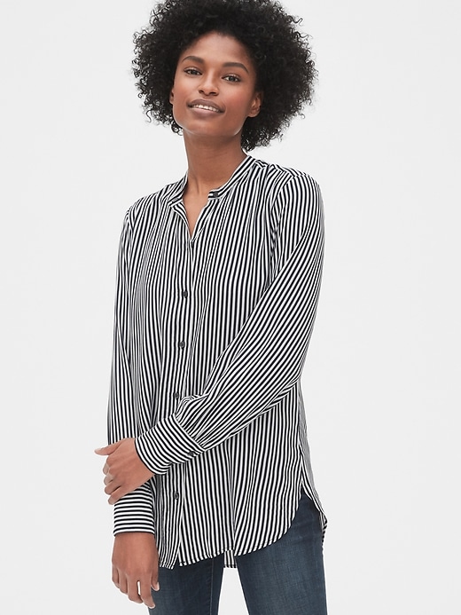 1 of 8 showing, with the color black stripe of product Tunic Shirt