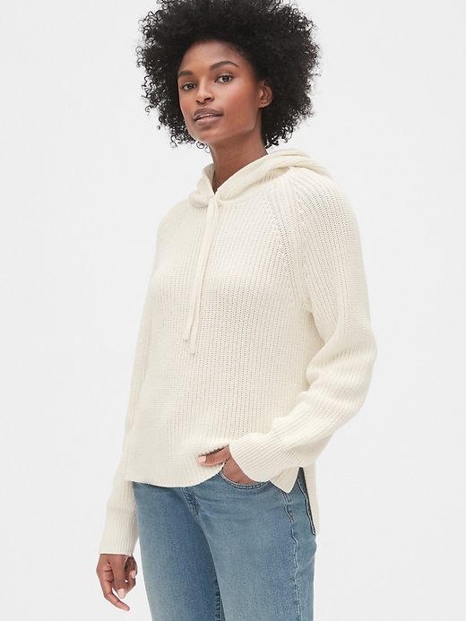 Image number 8 showing, Shaker Stitch Hoodie Sweater