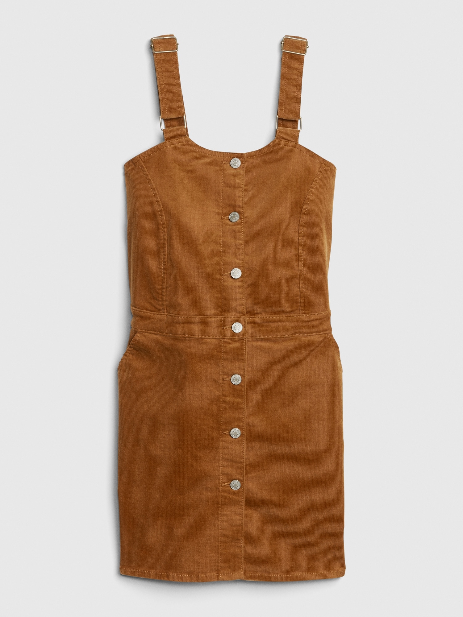 Corduroy Button Front Skirtall Gap