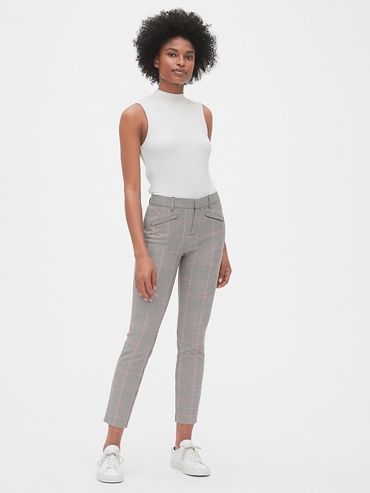 Image number 3 showing, Plaid Curvy Skinny Ankle Pants