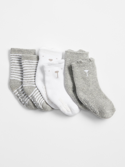 View large product image 1 of 1. Baby Brannan Bear Crew Socks (3-Pack)