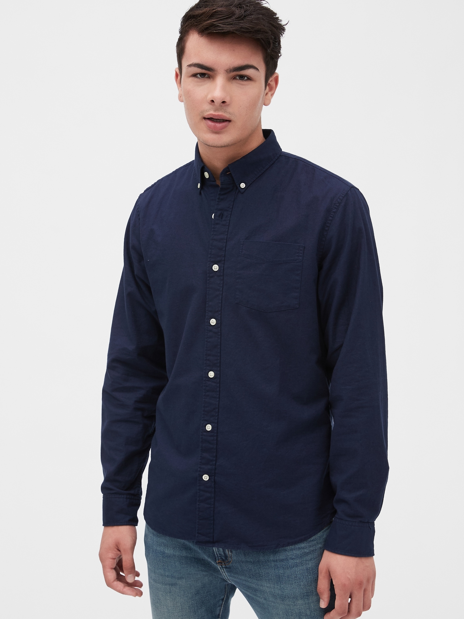 stretch oxford slim fit shirt