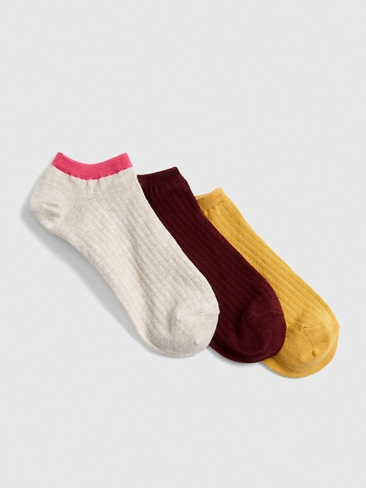 View large product image 1 of 1. Ribbed Ankle Socks (3-Pack)