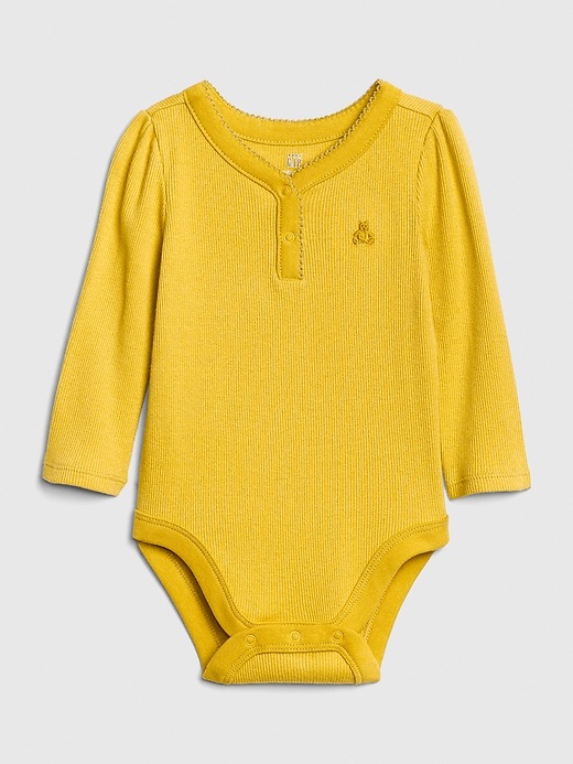 View large product image 1 of 1. Baby Brannan Bear Henley Bodysuit
