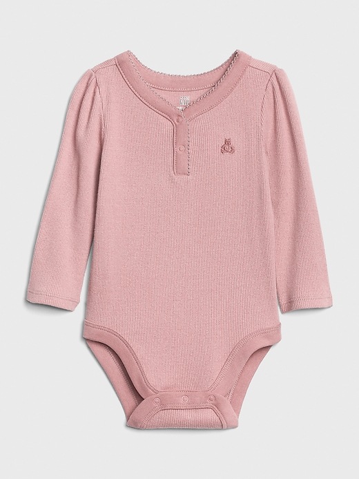 View large product image 1 of 1. Baby Brannan Bear Henley Bodysuit
