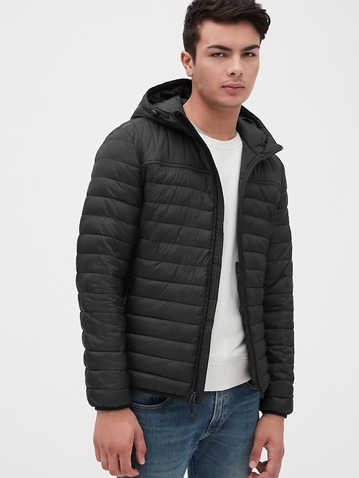 Image number 1 showing, ColdControl Lightweight Hooded Puffer Jacket
