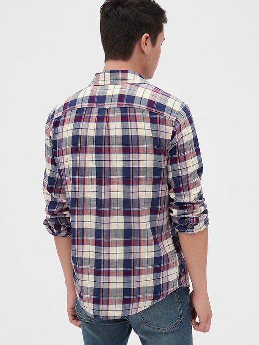 Image number 2 showing, Slub Plaid Flannel Shirt in Standard Fit