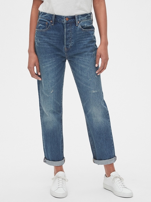 Image number 1 showing, Mid Rise Boyfriend Jeans