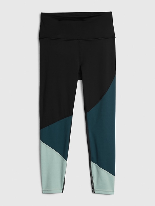Image number 6 showing, GapFit High Rise Asymmetrical Colorblock 7/8 Leggings in Eclipse