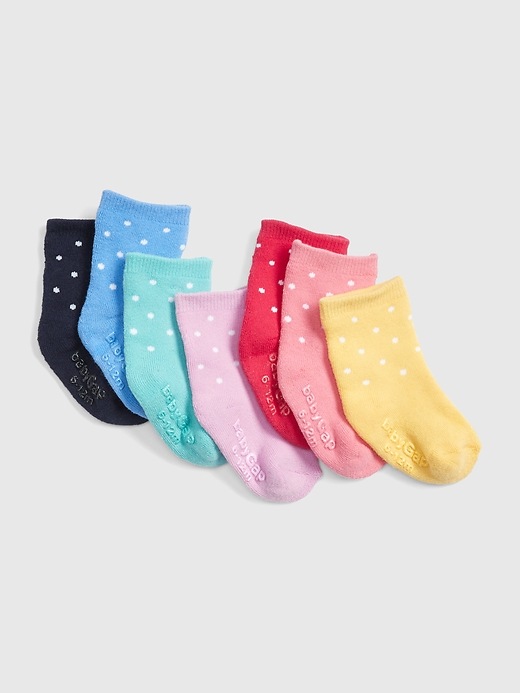 View large product image 1 of 1. Baby Dot Crew Socks (7-Pack)
