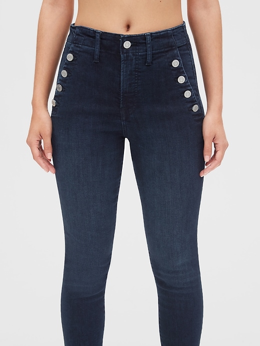 Image number 5 showing, High Rise True Skinny Sailor Ankle Jeans with Secret Smoothing Pockets