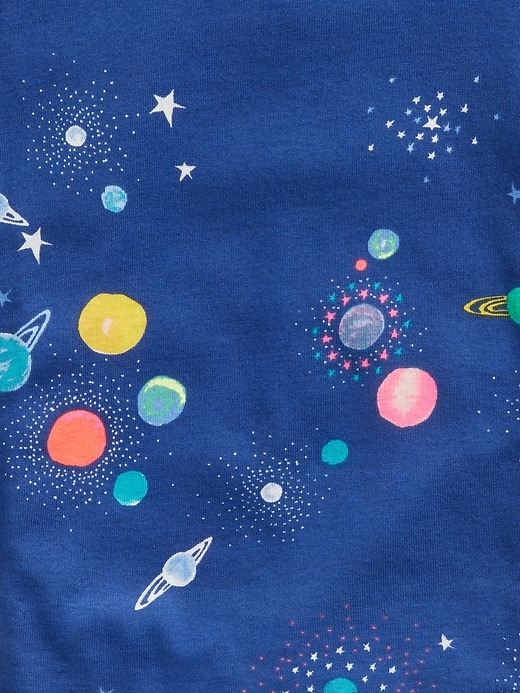 2 of 8 showing, with the color mosaic blue of product babyGap Space PJ Set