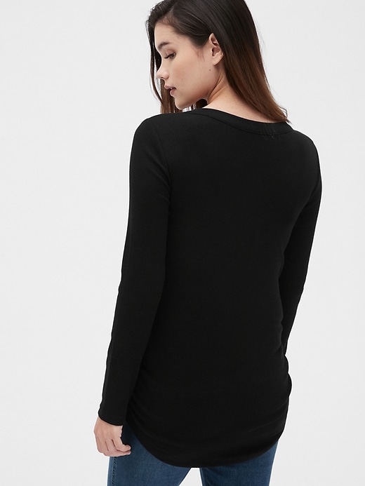 Image number 2 showing, Maternity Featherweight Ribbed Henley