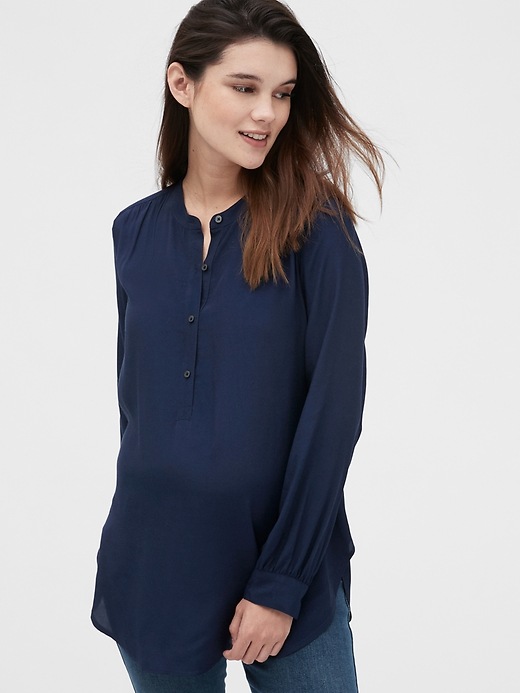 Image number 1 showing, Maternity Popover Top