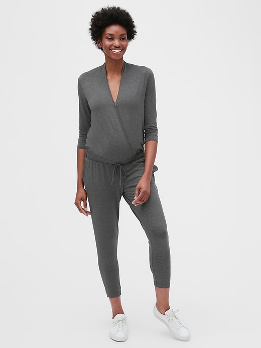 Image number 4 showing, Maternity Wrap Jumpsuit