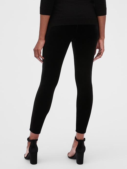 Image number 2 showing, Maternity Full Panel Velvet Leggings