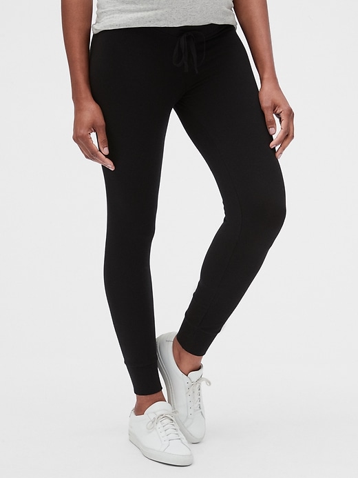 1 of 8 showing, with the color true black of product Maternity French Terry Leggings