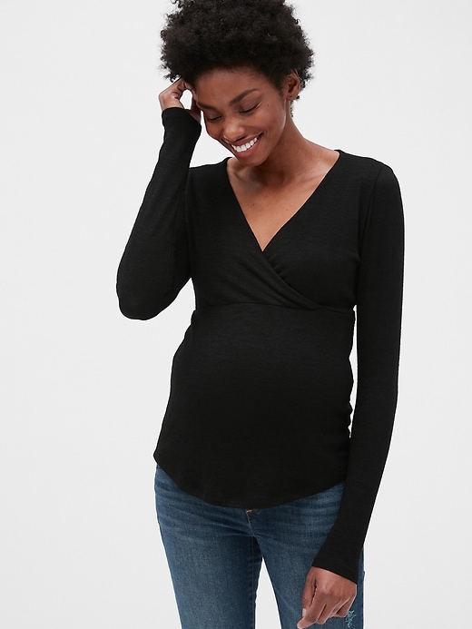 Image number 6 showing, Maternity Softspun Crossover Top
