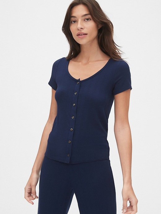 gap ribbed t shirt