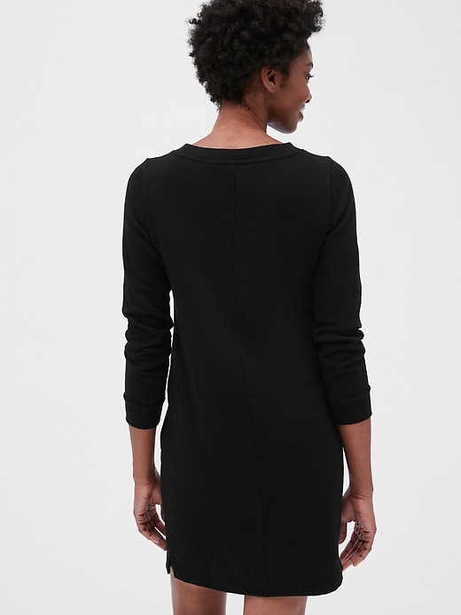 Image number 2 showing, Maternity Three-Quarter Sleeve Sweatshirt Dress in French Terry