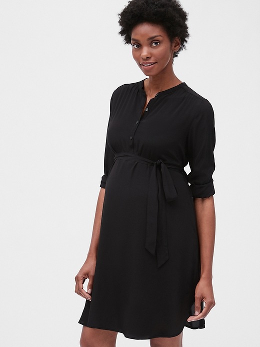 View large product image 1 of 1. Maternity Shirtdress