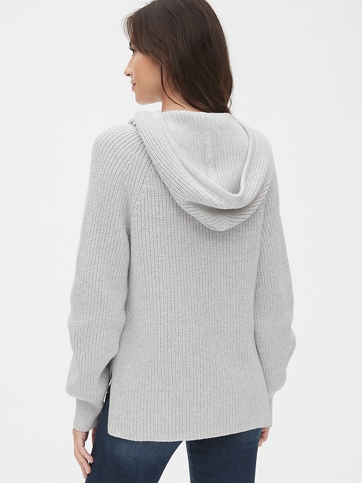 Image number 2 showing, Shaker Stitch Hoodie Sweater