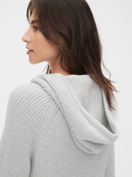Image number 5 showing, Shaker Stitch Hoodie Sweater
