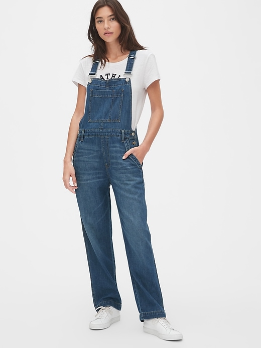 Image number 1 showing, Wide-Leg Overalls