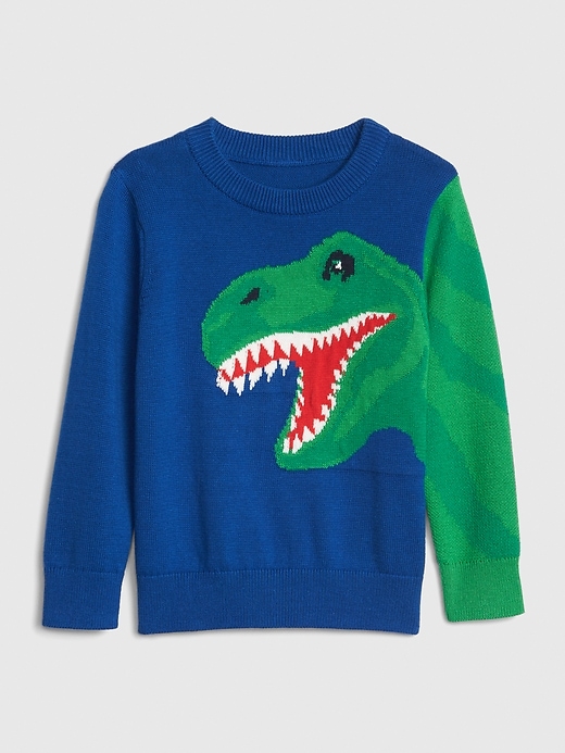 1 of 8 showing, with the color blue edge of product Toddler Intarsia Sweater