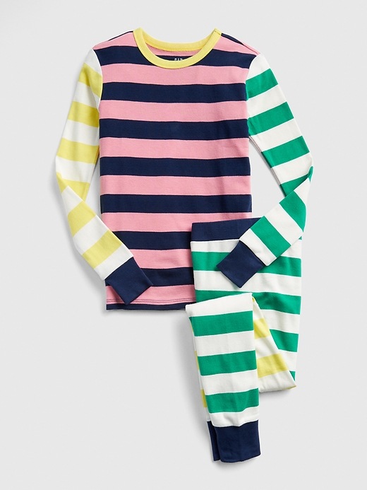 Image number 1 showing, Kids Colorblock Stripe PJ Set