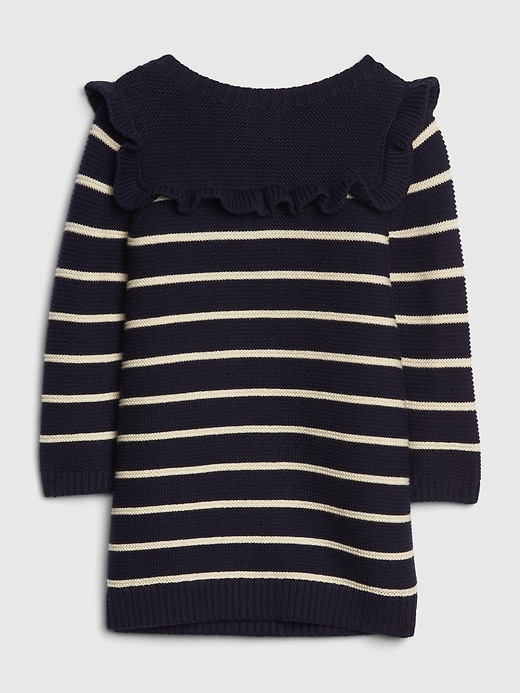 Image number 2 showing, Baby Stripe Ruffle Sweater Dress