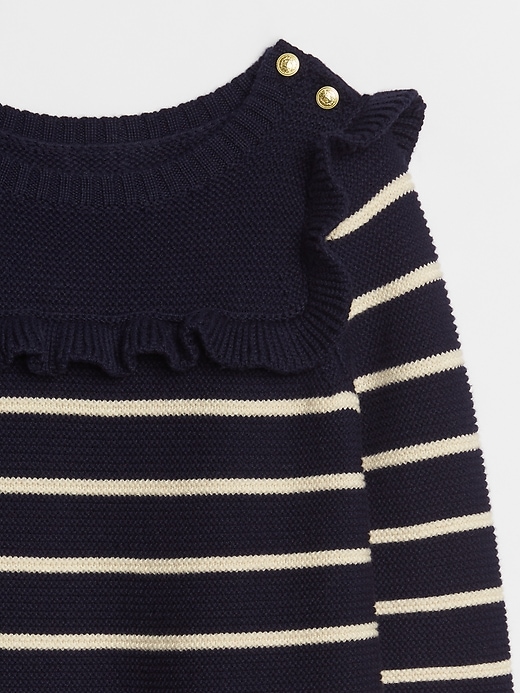 Image number 3 showing, Baby Stripe Ruffle Sweater Dress