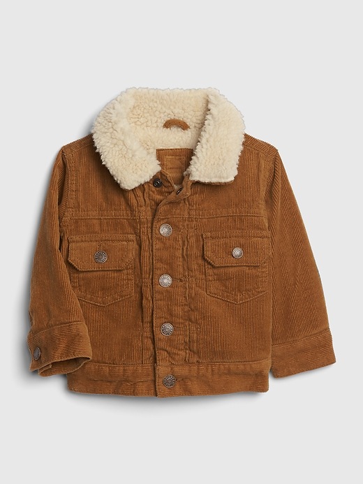 Image number 1 showing, Baby Icon Cord Sherpa Jacket