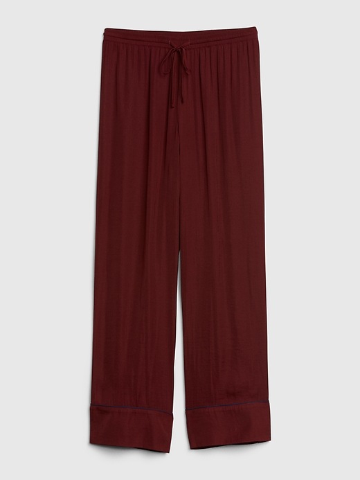 2 of 8 showing, with the color carmenere red of product Dreamwell Satin Crop Pants