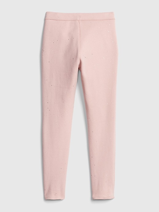 2 of 8 showing, with the color pink standard of product Kids Glitter Ponte Pants
