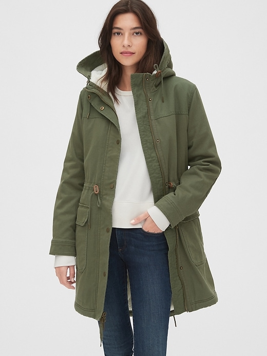 Gap top green parka