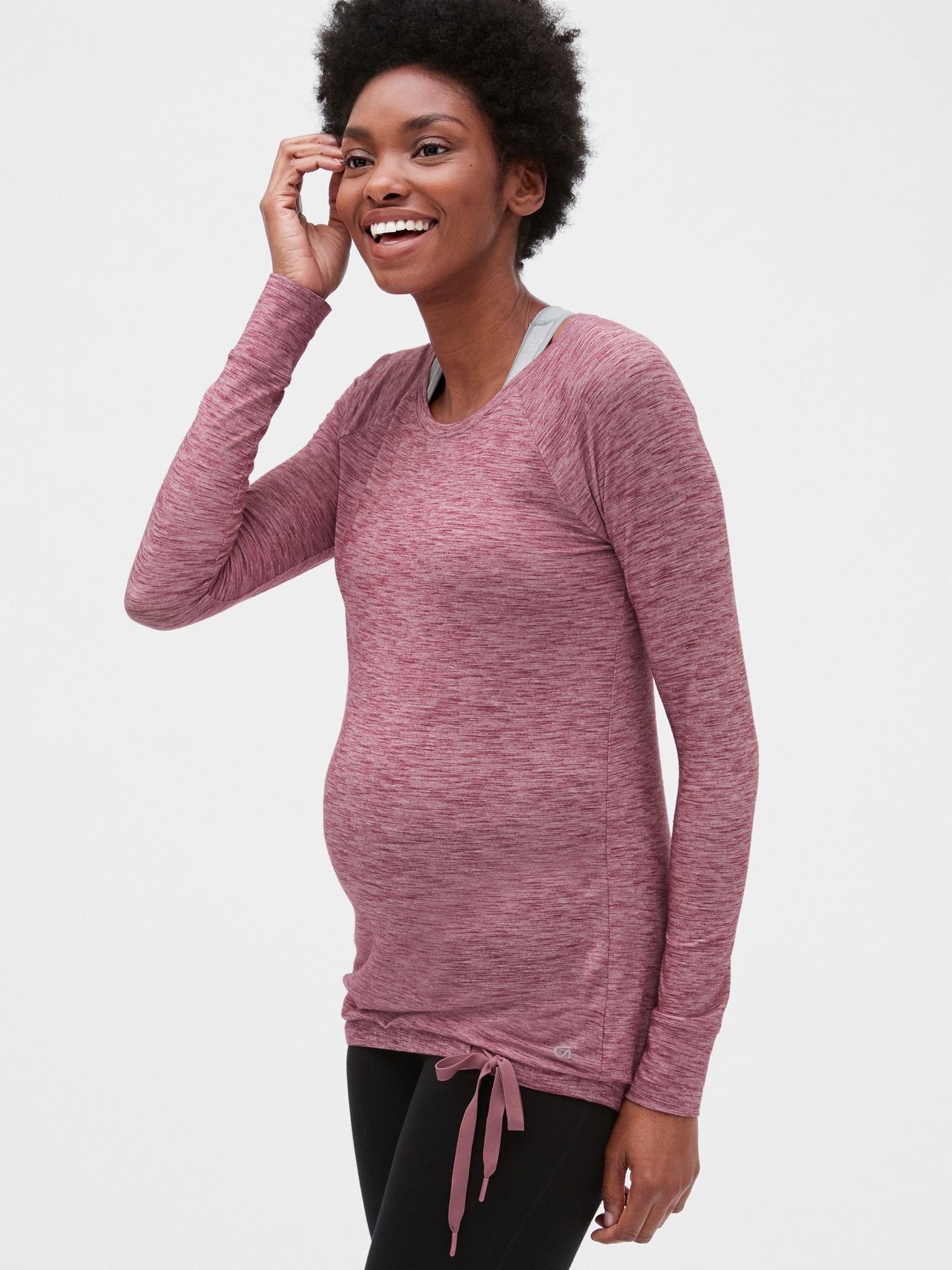 Maternity GapFit Breathe Tie-Hem Top