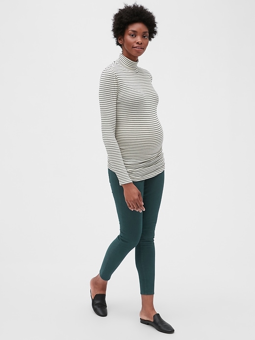 Image number 4 showing, Maternity Full Panel True Skinny Jeans in Color