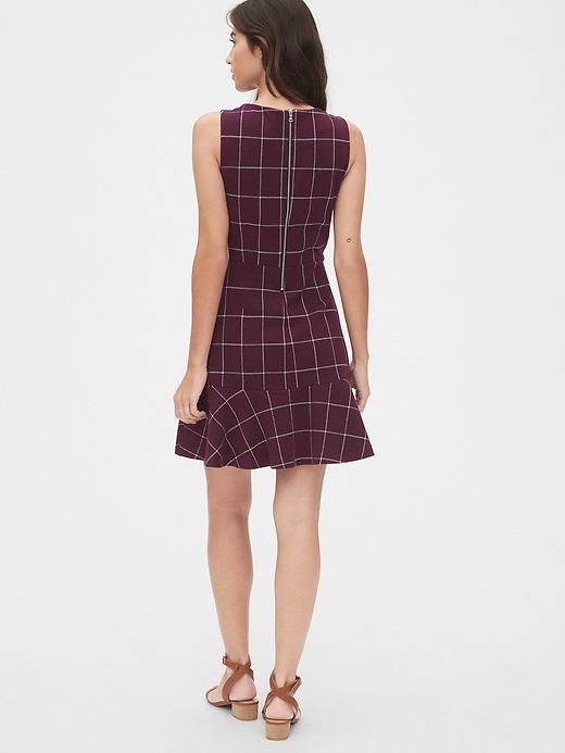 Image number 2 showing, Sleeveless Plaid Fit and Flare Dress