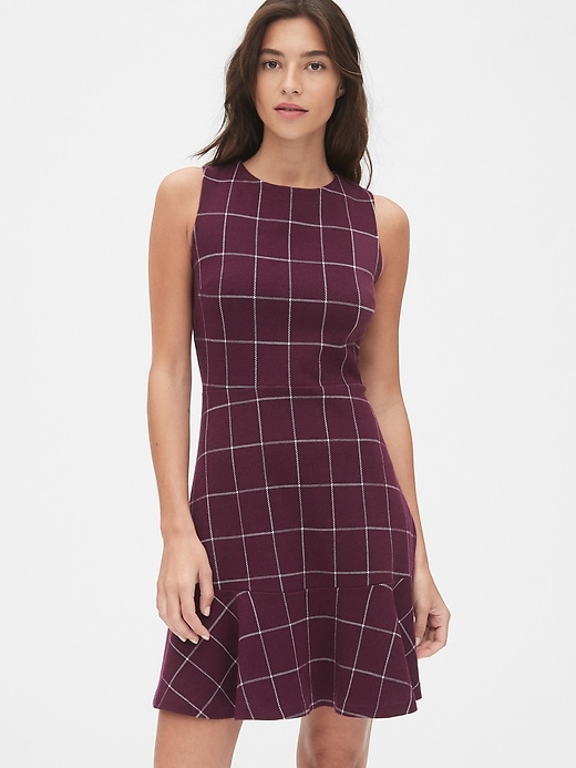 Image number 1 showing, Sleeveless Plaid Fit and Flare Dress