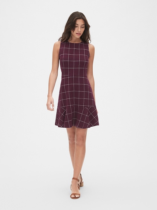 Image number 3 showing, Sleeveless Plaid Fit and Flare Dress