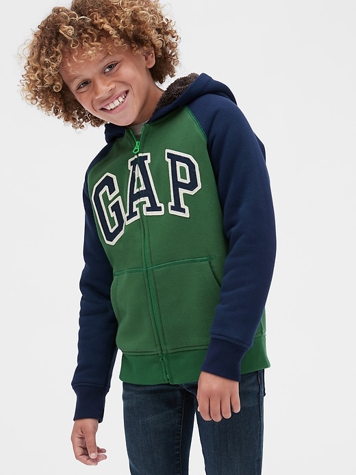 Image number 2 showing, Kids Cozy-Lined Gap Logo Sweatshirt