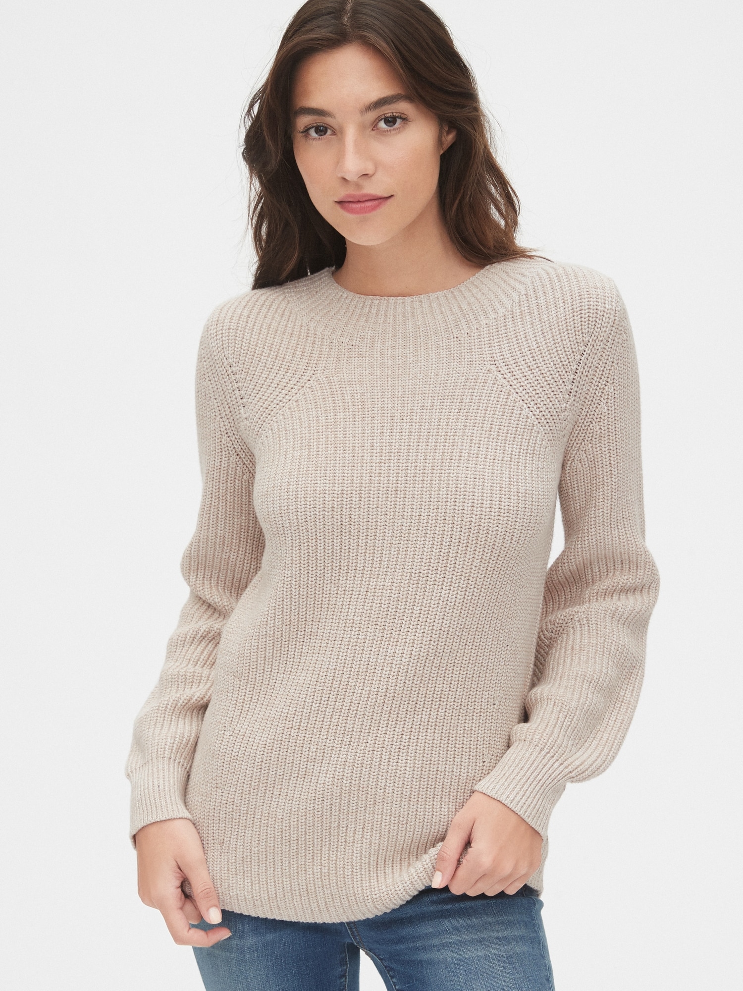 Shaker Stitch Crewneck Sweater Gap