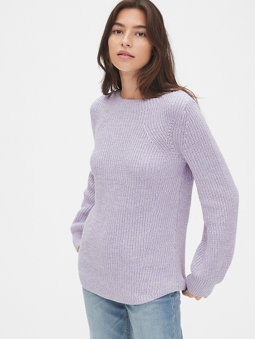 Image number 7 showing, Shaker Stitch Crewneck Sweater