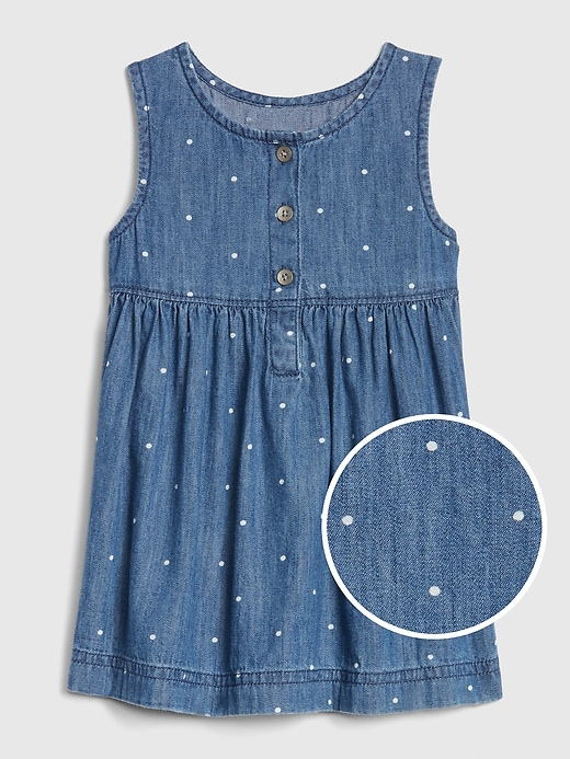 Image number 1 showing, Baby Sleeveless Denim Dress