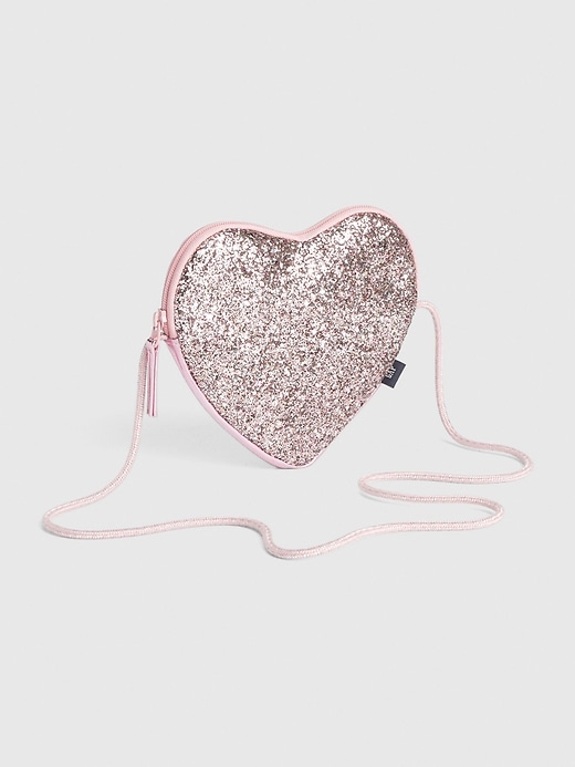 Image number 1 showing, Kids Glitter Heart Crossbody Bag